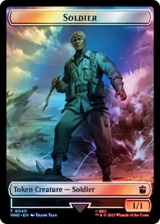 Image for Soldier // Osgood, Operation Double Double-Sided Token (Surge Foil) (40 // 64) (Universes Beyond: Doctor Who) - Magic: The Gathering