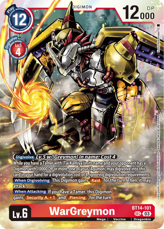 Image for WarGreymon (BT14-101 SEC) (Blast Ace) - Digimon Card Game