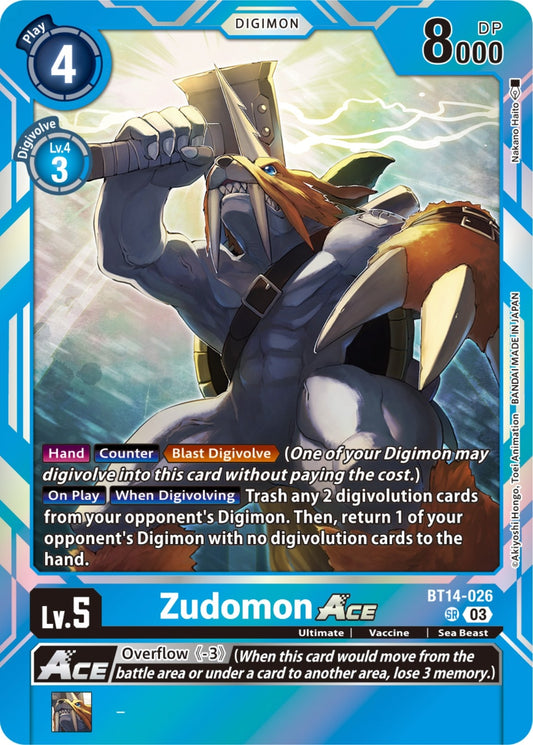 Image for Zudomon ACE (BT14-026 SR) (Blast Ace) - Digimon Card Game