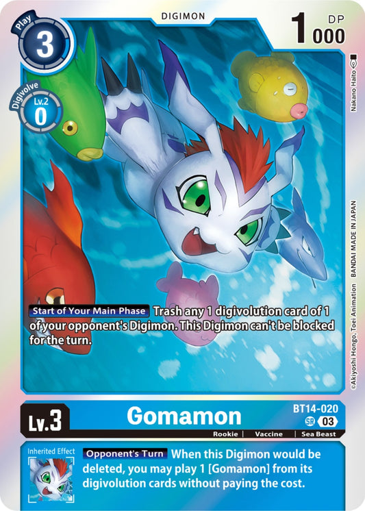 Image for Gomamon (BT14-020 SR) (Blast Ace) - Digimon Card Game