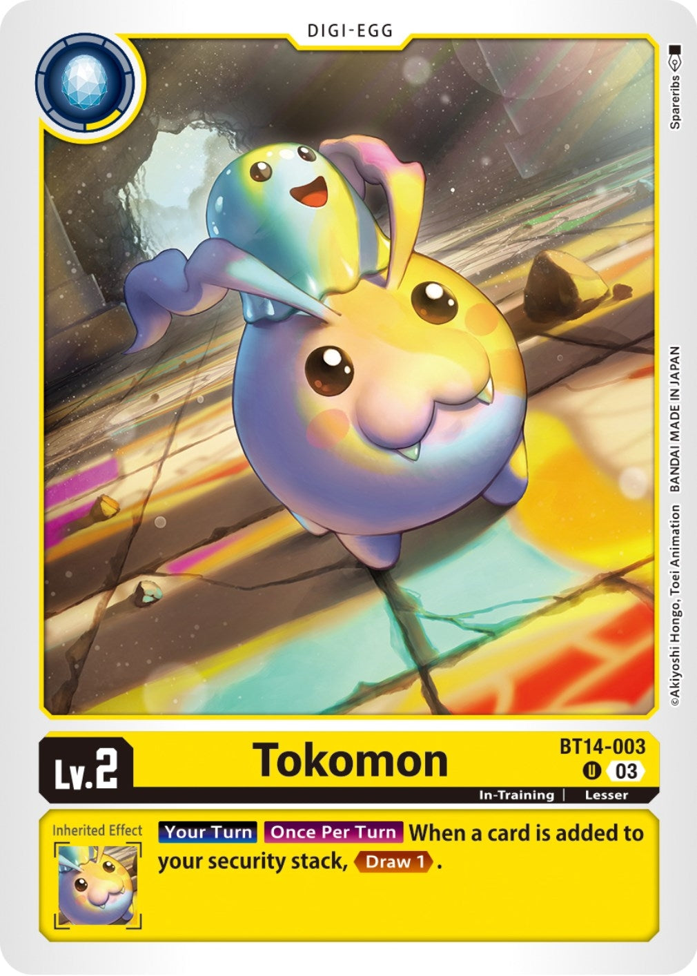 Image for Tokomon (BT14-003 U) (Blast Ace) - Digimon Card Game