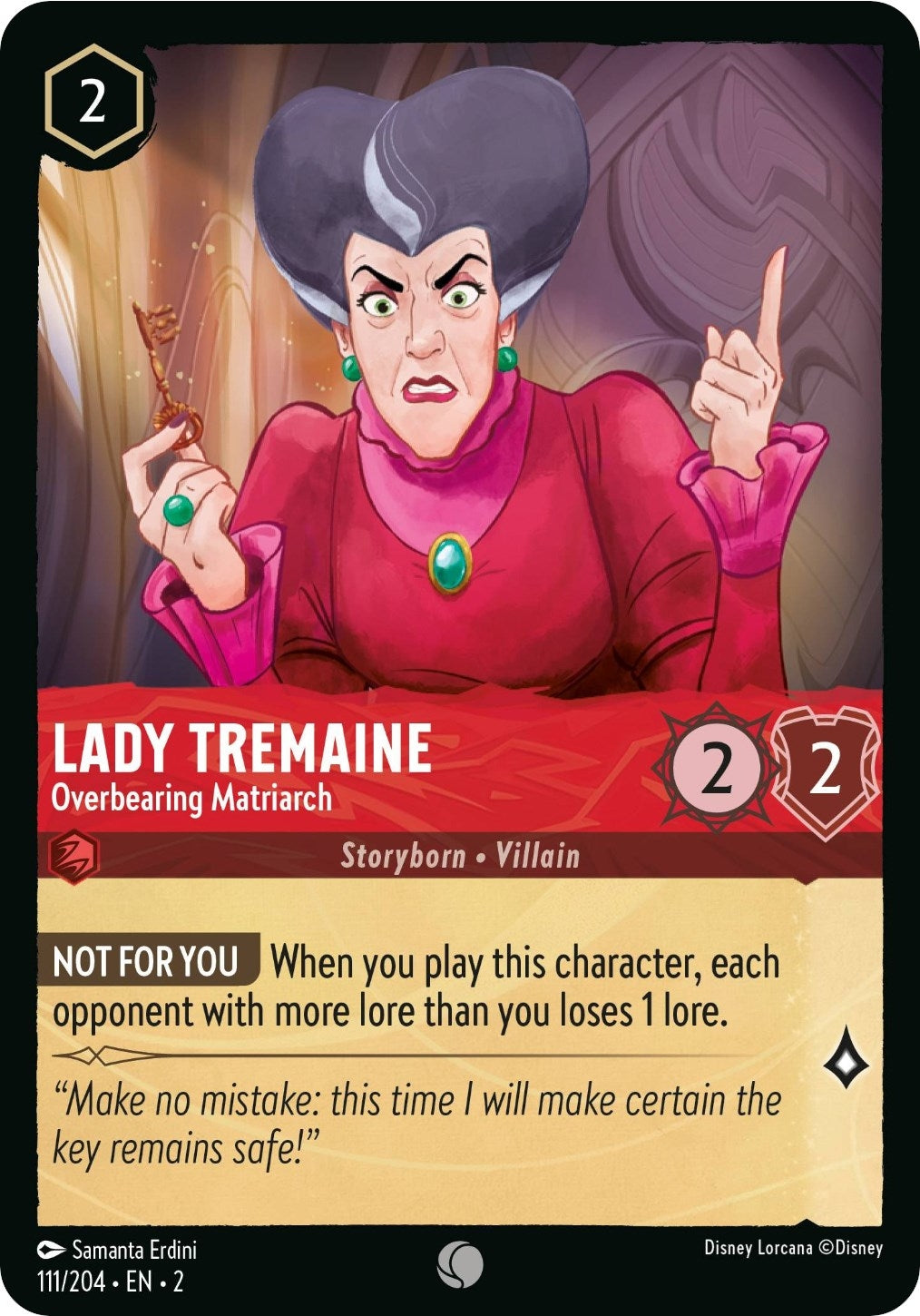 Image for Lady Tremaine - Overbearing Matriarch (111/204) (Rise of the Floodborn) - Disney Lorcana