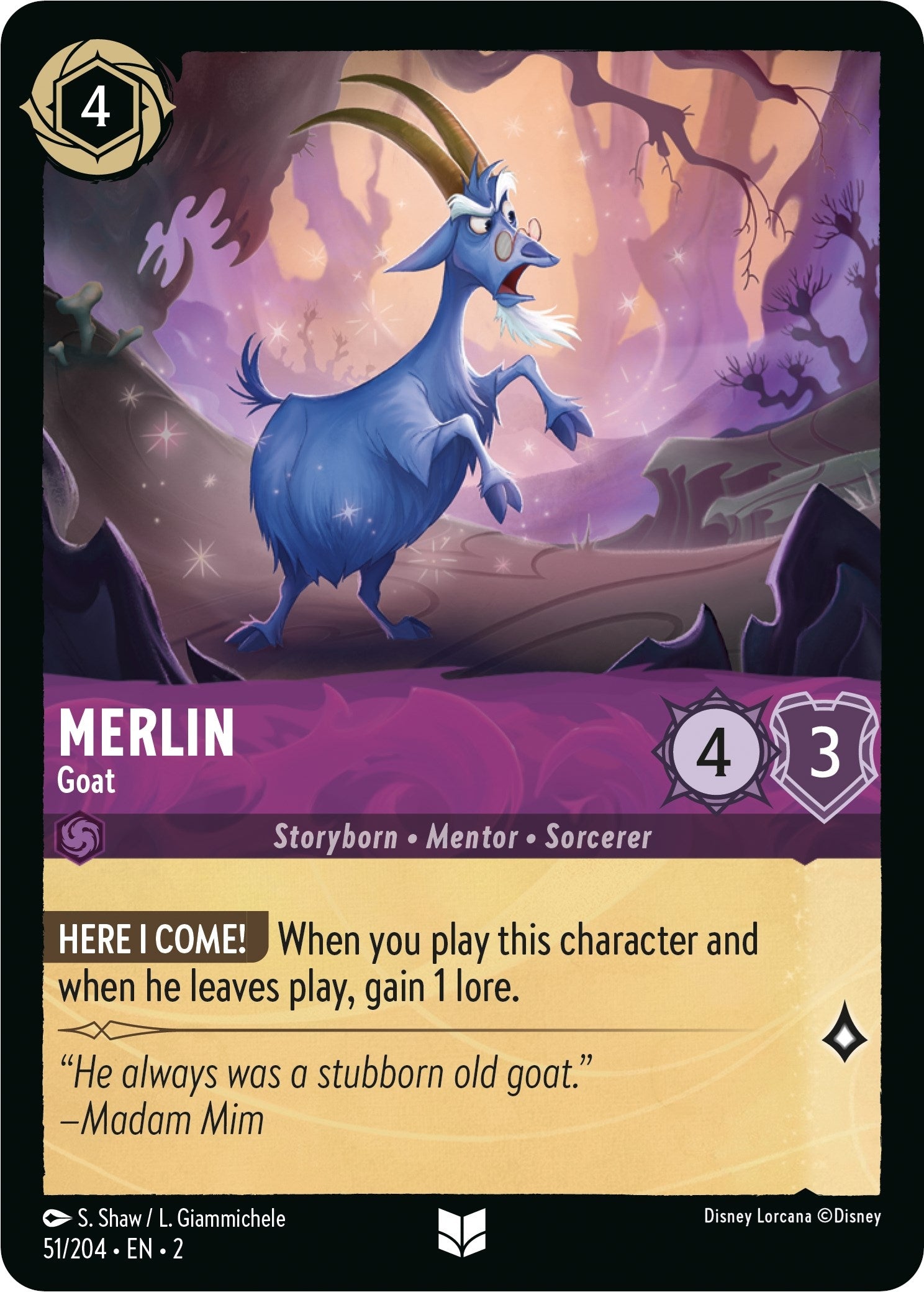 Image for Merlin - Goat (51/204) (Rise of the Floodborn) - Disney Lorcana