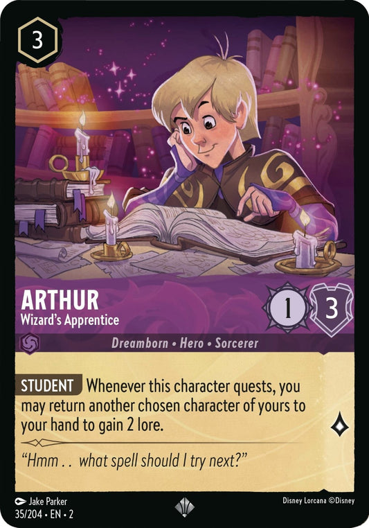 Image for Arthur - Wizard's Apprentice (35/204) (Rise of the Floodborn) - Disney Lorcana