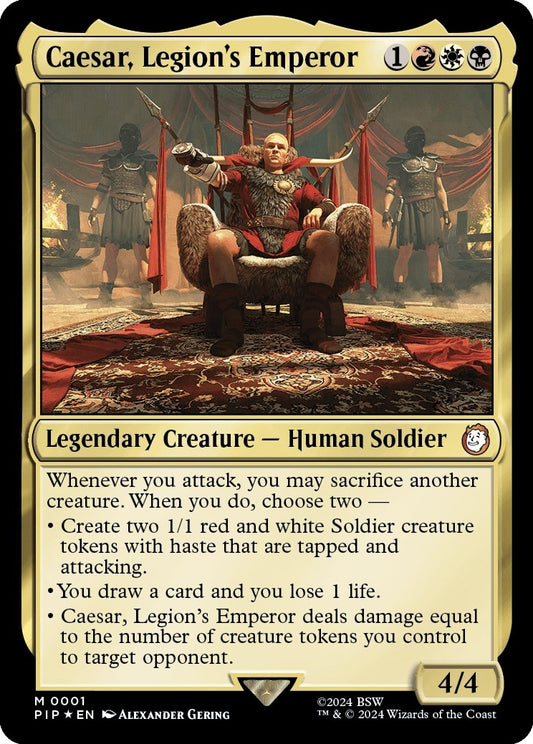 Image for Caesar, Legion's Emperor (1) (Universes Beyond: Fallout) - Magic: The Gathering