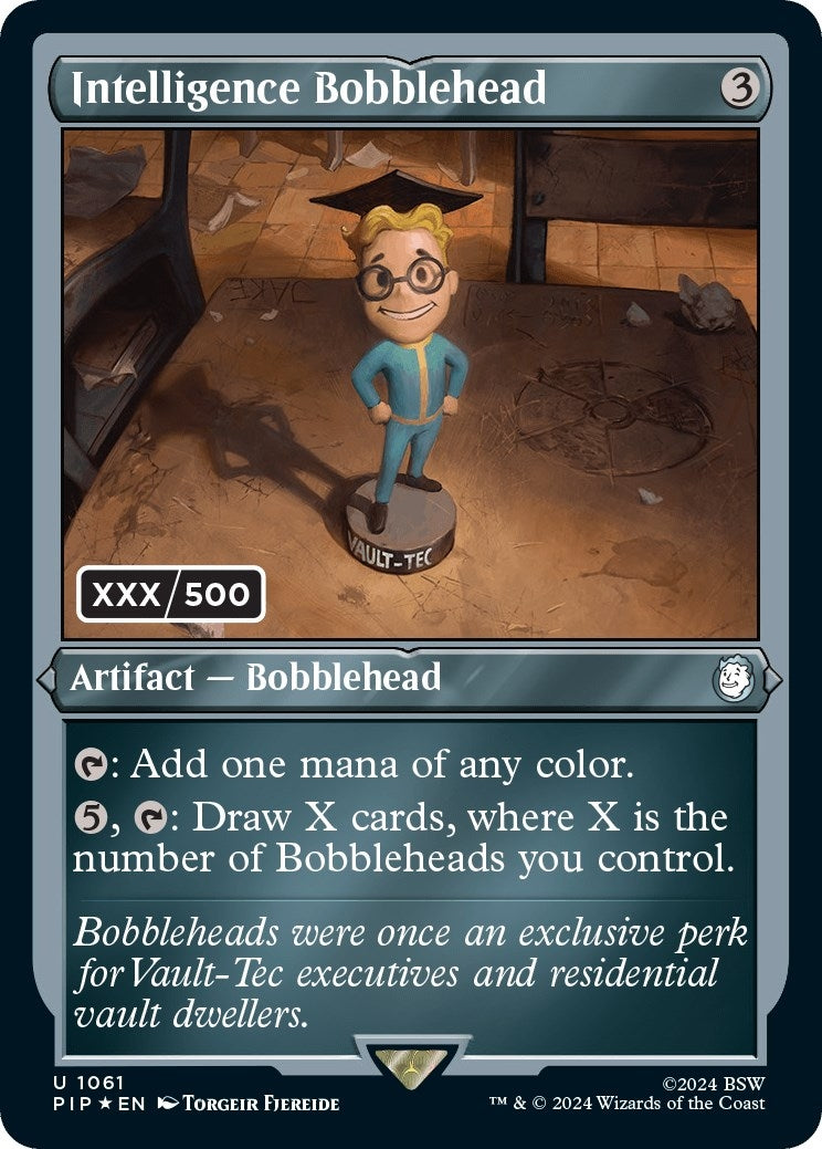 Image for Intelligence Bobblehead (Serial Numbered) (1061) (Universes Beyond: Fallout) - Magic: The Gathering