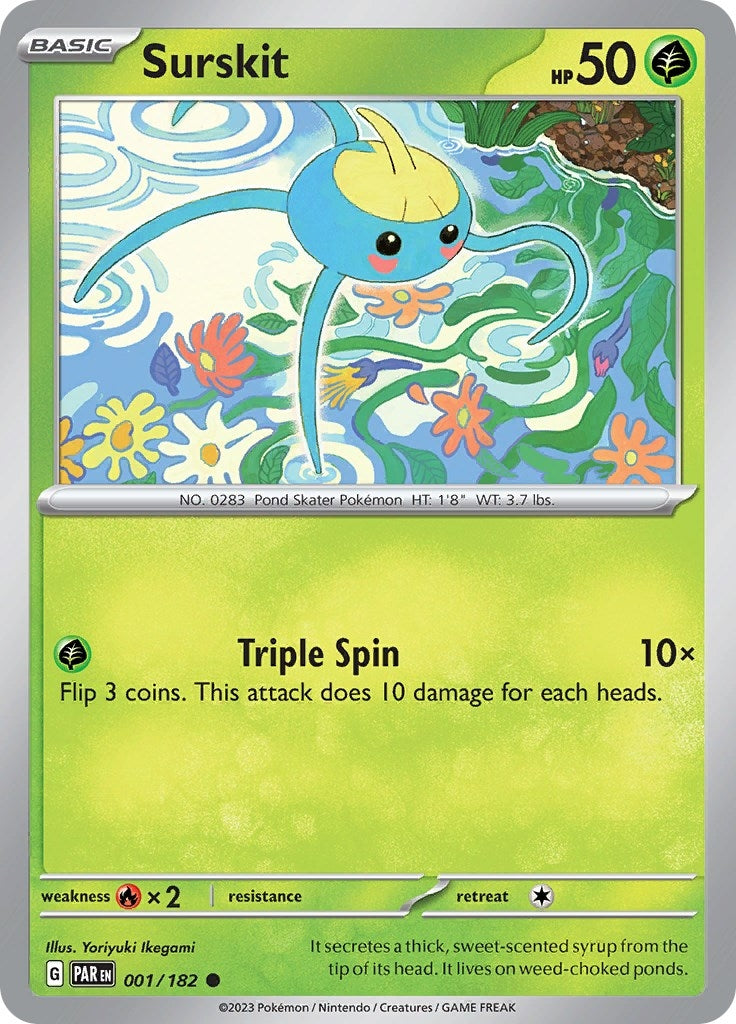 Image for Surskit (001/182) (SV04: Paradox Rift) - Pokemon