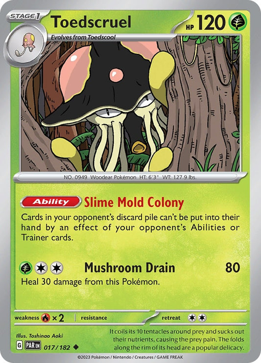 Image for Toedscruel (017/182) (SV04: Paradox Rift) - Pokemon