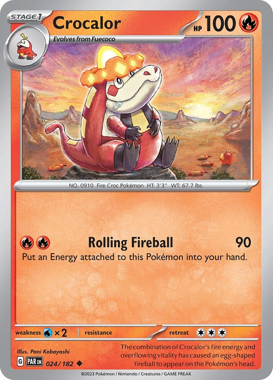 Image for Crocalor (024/182) (SV04: Paradox Rift) - Pokemon