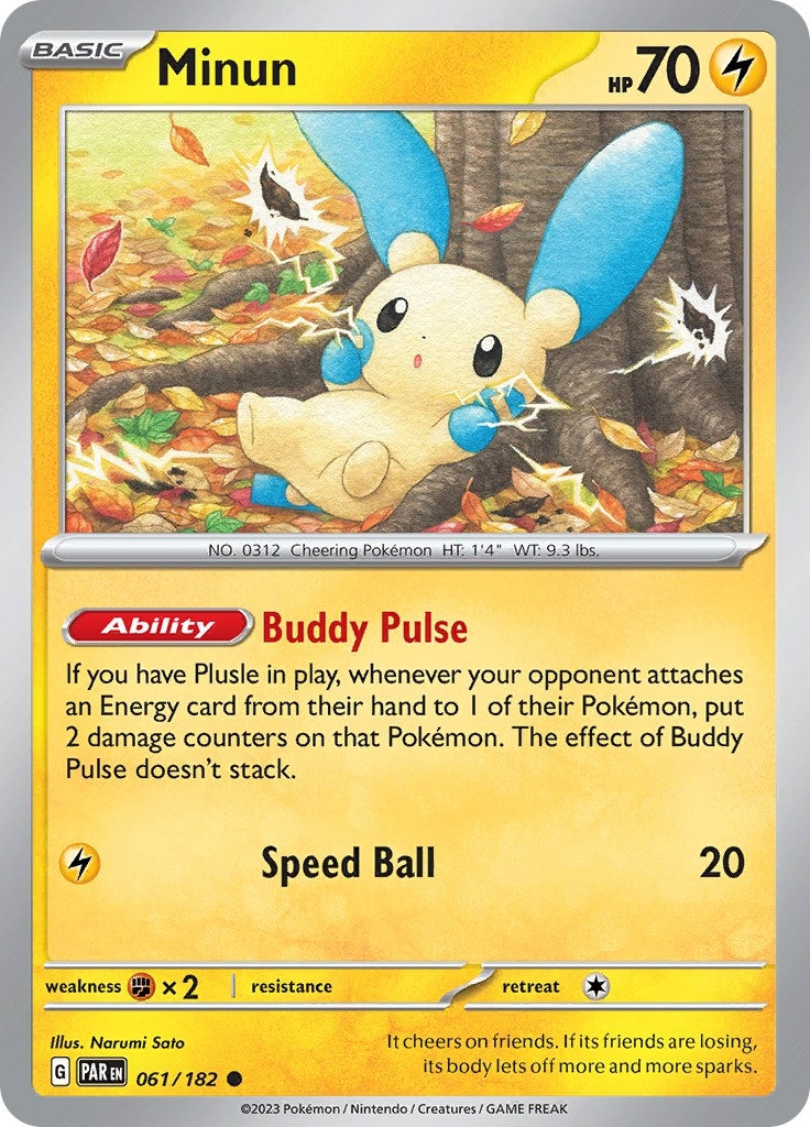 Image for Minun (061/182) (SV04: Paradox Rift) - Pokemon