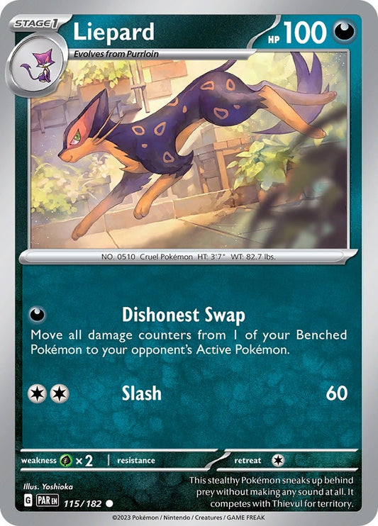 Image for Liepard (115/182) (SV04: Paradox Rift) - Pokemon