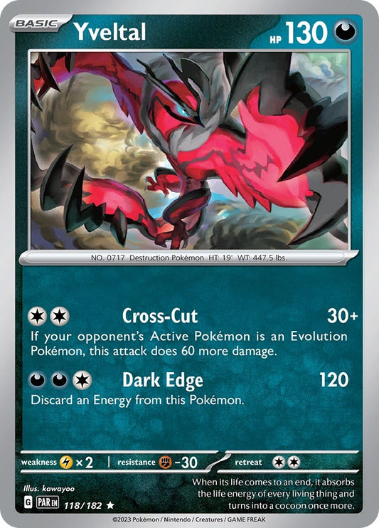 Image for Yveltal (118/182) (SV04: Paradox Rift) - Pokemon