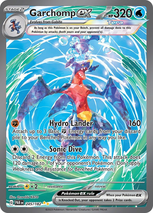 Image for Garchomp ex (245/182) (SV04: Paradox Rift) - Pokemon