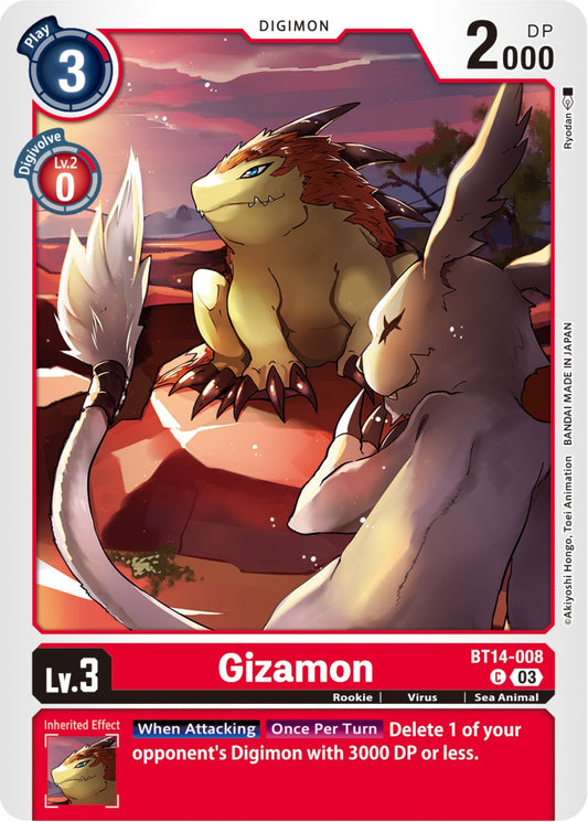 Image for Gizamon (BT14-008 C) (Blast Ace) - Digimon Card Game