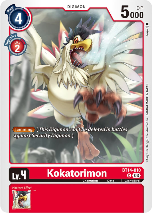Image for Kokatorimon (BT14-010 C) (Blast Ace) - Digimon Card Game