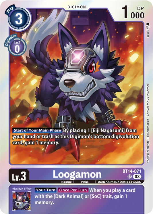 Image for Loogamon (BT14-071 SR) (Blast Ace) - Digimon Card Game