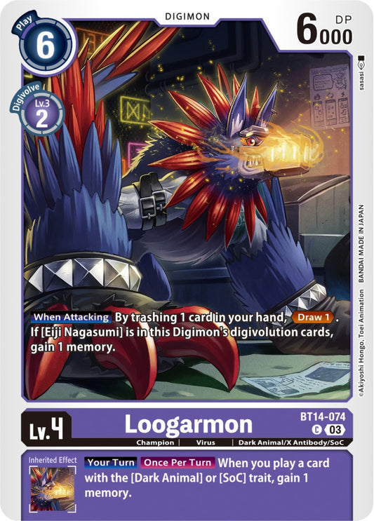 Image for Loogarmon (BT14-074 C) (Blast Ace) - Digimon Card Game
