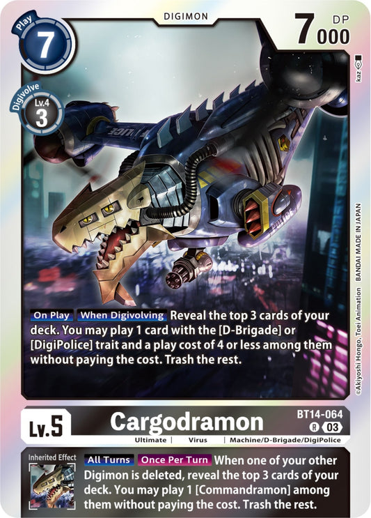 Image for Cargodramon (BT14-064 R) (Blast Ace) - Digimon Card Game