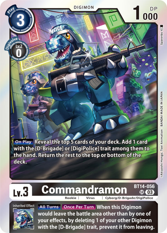Image for Commandramon (BT14-056 SR) (Blast Ace) - Digimon Card Game