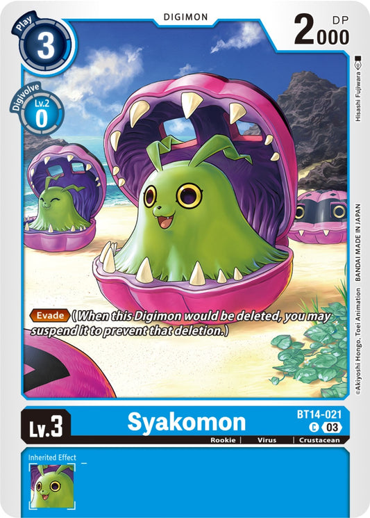 Image for Syakomon (BT14-021 C) (Blast Ace) - Digimon Card Game