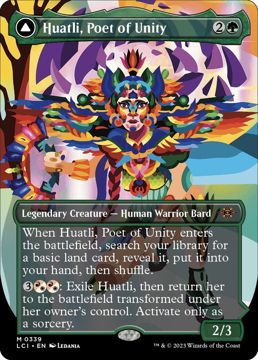 Image for Huatli, Poet of Unity (Borderless) (339) (The Lost Caverns of Ixalan) - Magic: The Gathering