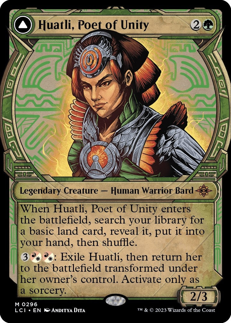 Image for Huatli, Poet of Unity (Showcase) (296) (The Lost Caverns of Ixalan) - Magic: The Gathering