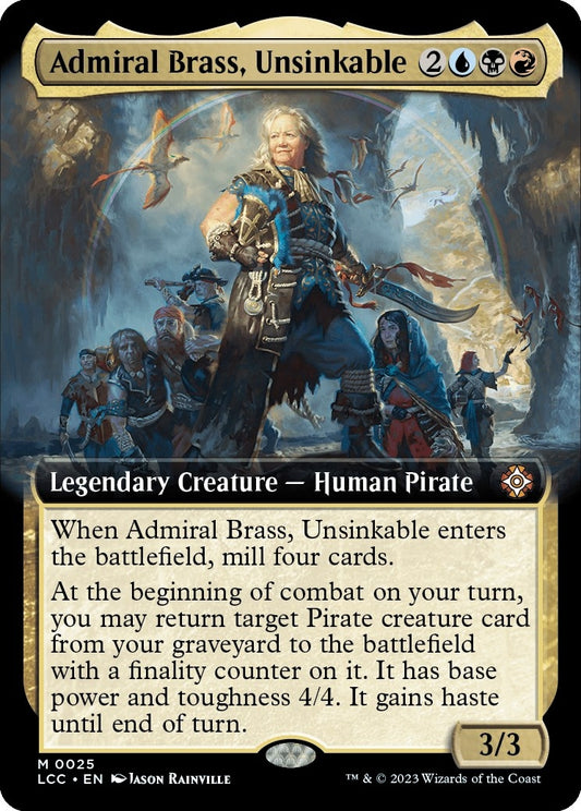 Image for Admiral Brass, Unsinkable (Extended Art) (25) (Commander: The Lost Caverns of Ixalan) - Magic: The Gathering