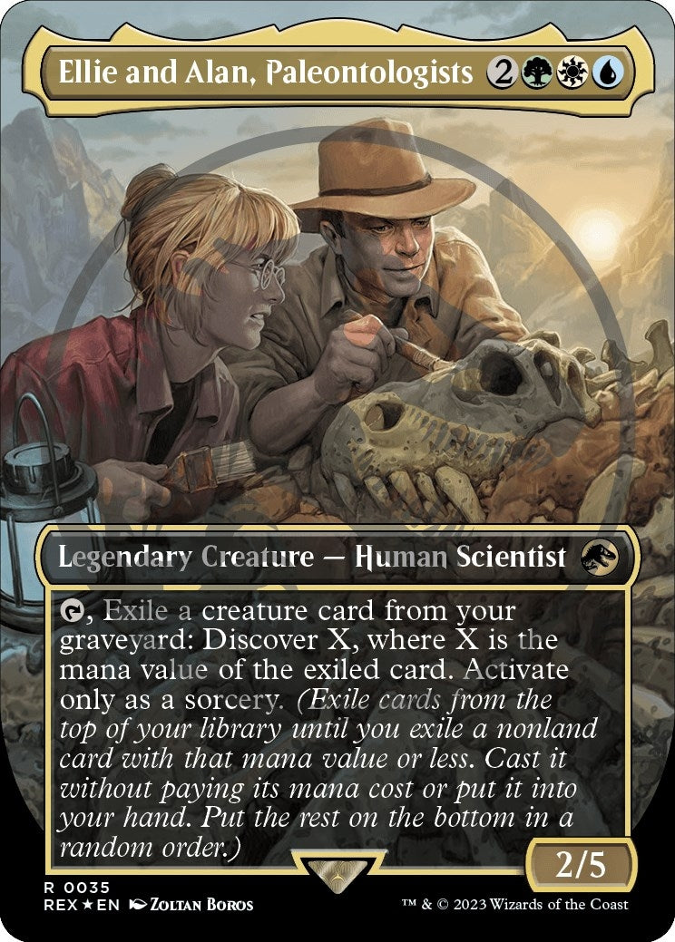 Image for Ellie and Alan, Paleontologists (Borderless) (Emblem) (35) (Universes Beyond: Jurassic World Collection) - Magic: The Gathering