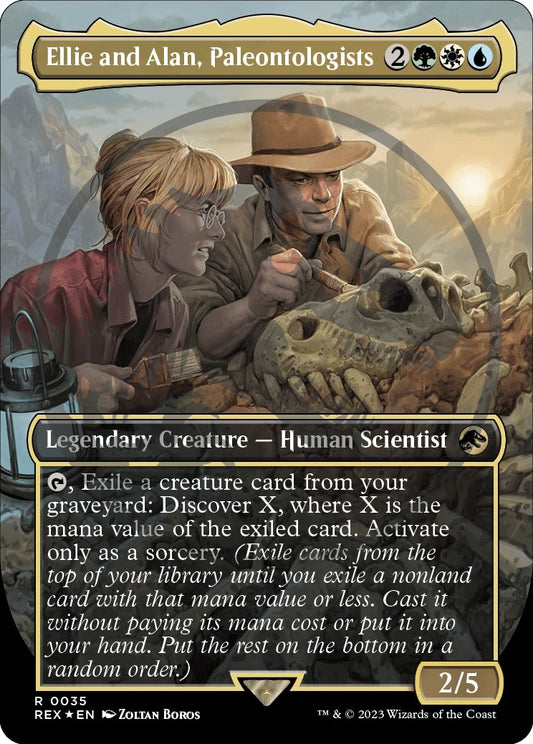 Image for Ellie and Alan, Paleontologists (Borderless) (Emblem) (35) (Universes Beyond: Jurassic World Collection) - Magic: The Gathering