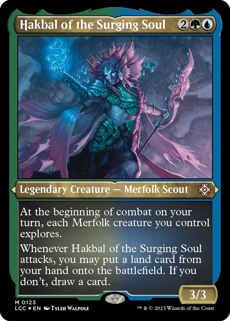 Image for Hakbal of the Surging Soul (Display Commander) - Thick Stock (123) (Commander: The Lost Caverns of Ixalan) - Magic: The Gathering