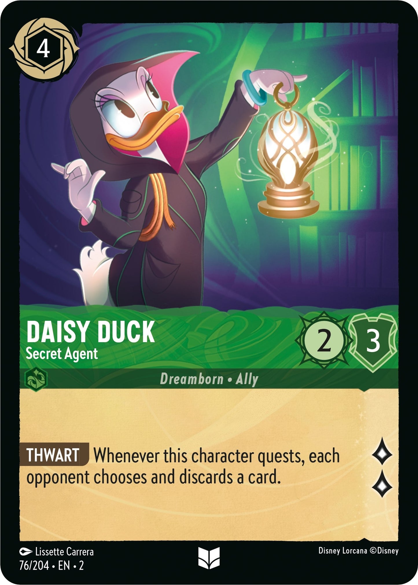 Image for Daisy Duck - Secret Agent (76/204) (Rise of the Floodborn) - Disney Lorcana