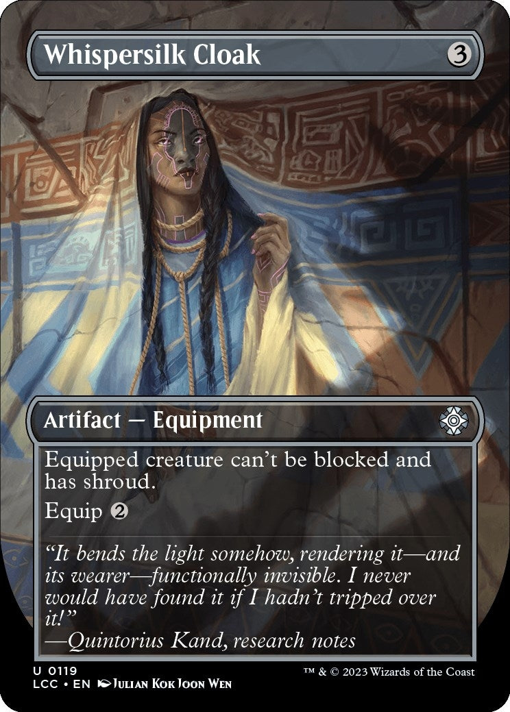 Image for Whispersilk Cloak (Borderless) (119) (Commander: The Lost Caverns of Ixalan) - Magic: The Gathering