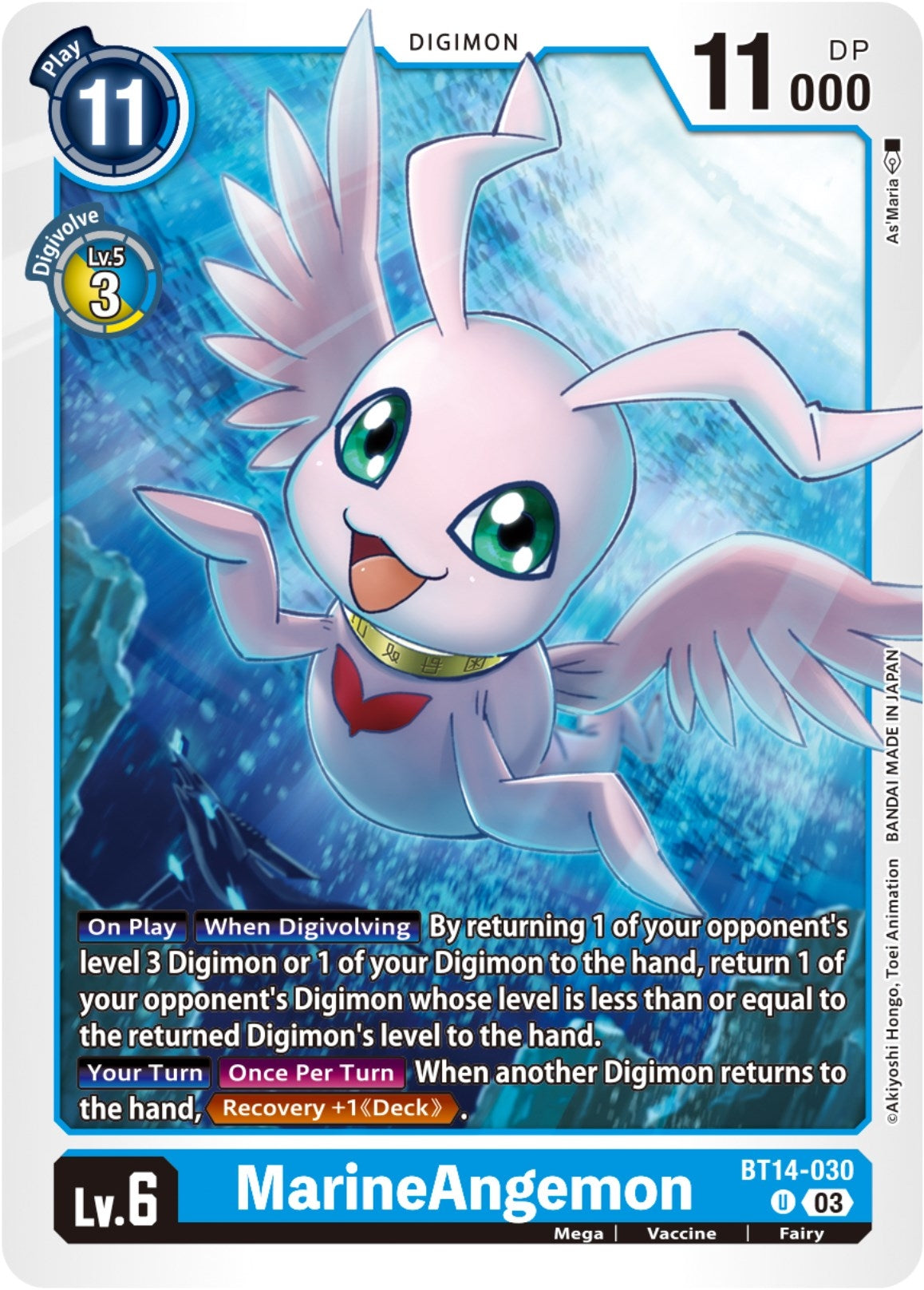 Image for MarineAngemon (BT14-030 U) (Blast Ace) - Digimon Card Game