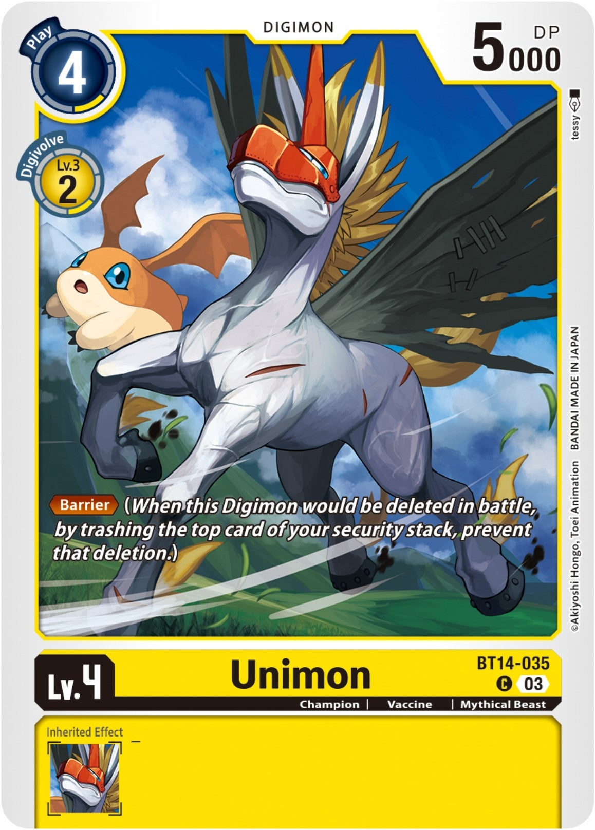 Image for Unimon (BT14-035 C) (Blast Ace) - Digimon Card Game