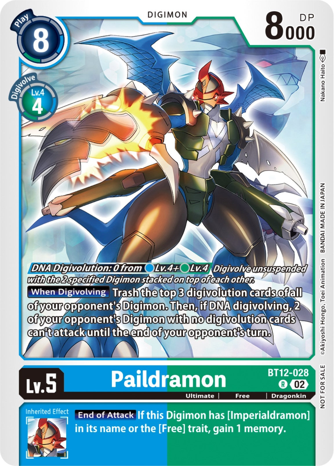 Image for Paildramon (NYCC 2023 Demo Deck) (BT12-028 R) (Digimon Demo Deck Exclusive Cards) - Digimon Card Game