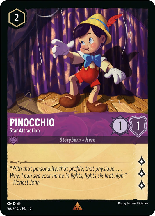 Image for Pinocchio - Star Attraction (56/204) (Rise of the Floodborn) - Disney Lorcana
