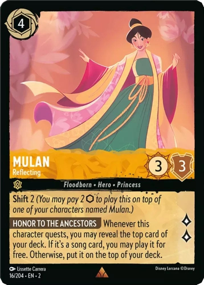 Image for Mulan - Reflecting (16/204) (Rise of the Floodborn) - Disney Lorcana
