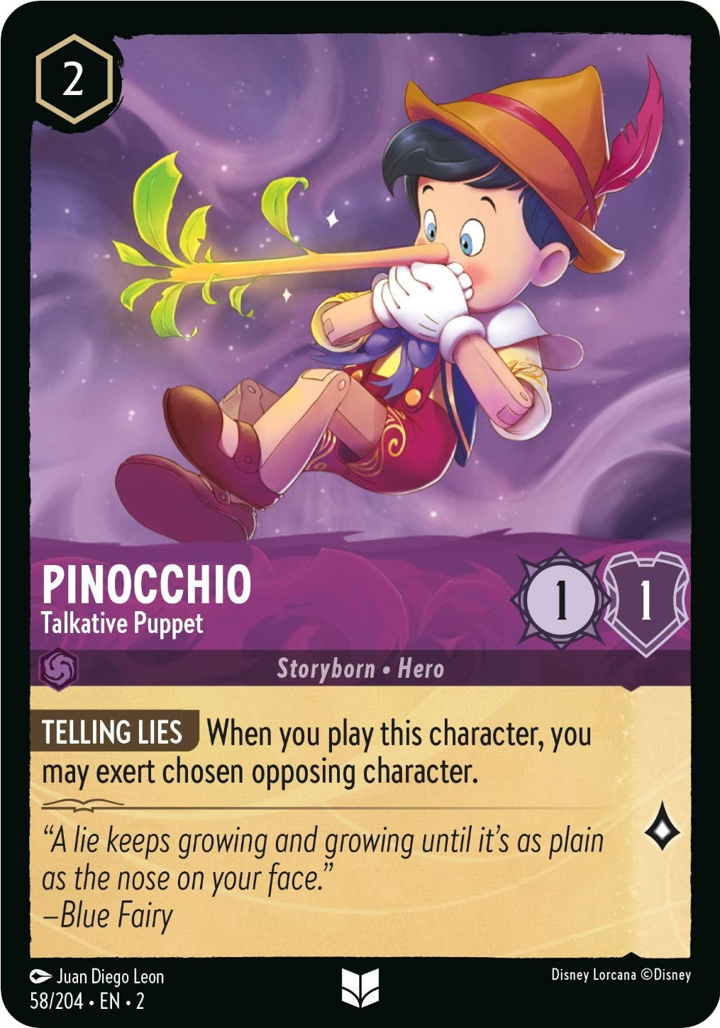Image for Pinocchio - Talkative Puppet (58/204) (Rise of the Floodborn) - Disney Lorcana