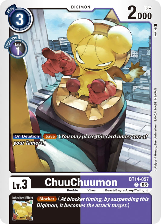 Image for ChuuChuumon (BT14-057 C) (Blast Ace) - Digimon Card Game