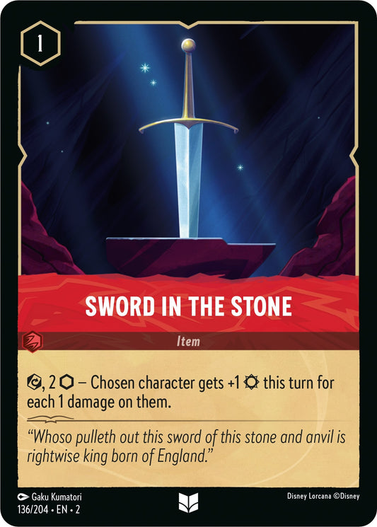 Image for Sword in the Stone (136/204) (Rise of the Floodborn) - Disney Lorcana