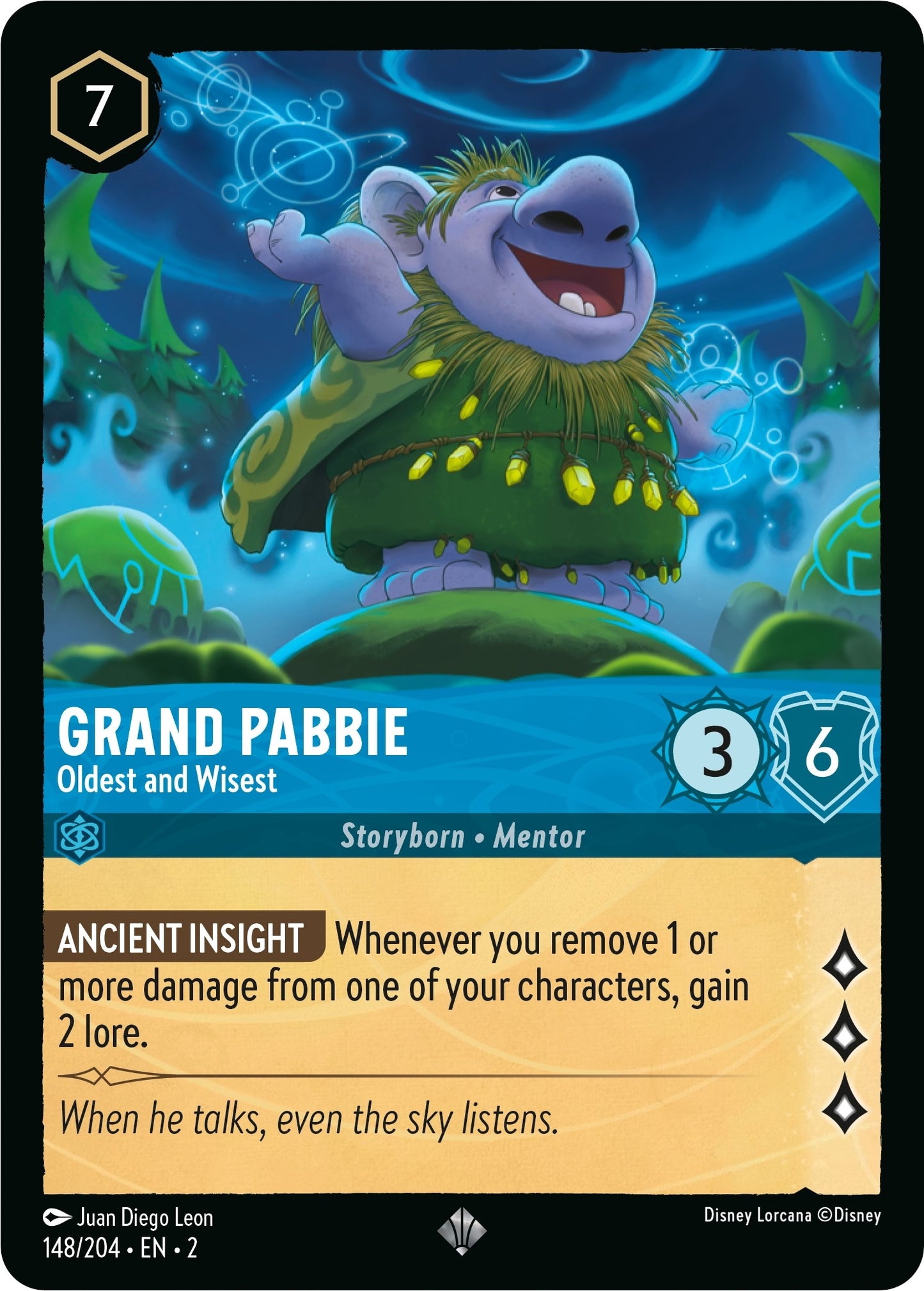 Image for Grand Pabbie - Oldest and Wisest (148/204) (Rise of the Floodborn) - Disney Lorcana