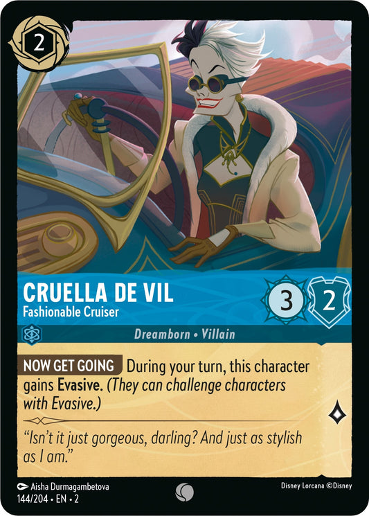 Image for Cruella De Vil - Fashionable Cruiser (144/204) (Rise of the Floodborn) - Disney Lorcana