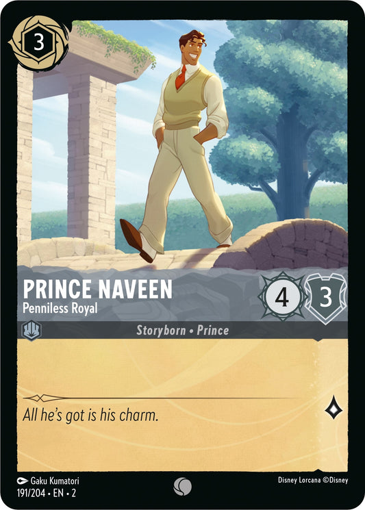 Image for Prince Naveen - Penniless Royal (191/204) (Rise of the Floodborn) - Disney Lorcana
