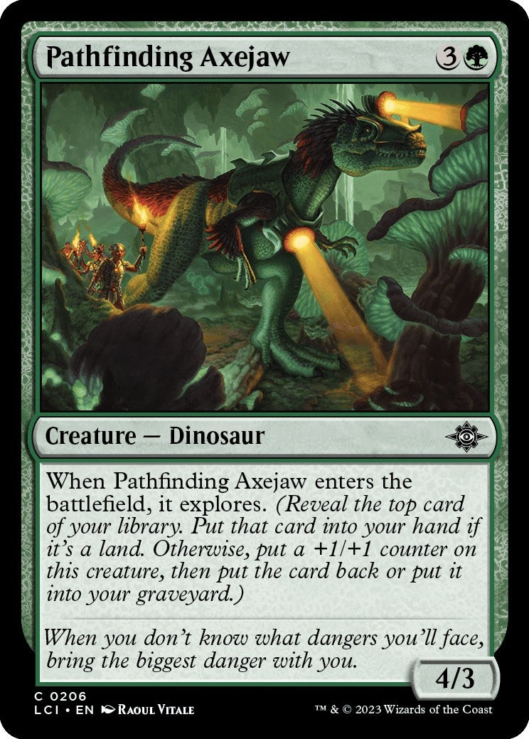 Image for Pathfinding Axejaw (206) (The Lost Caverns of Ixalan) - Magic: The Gathering