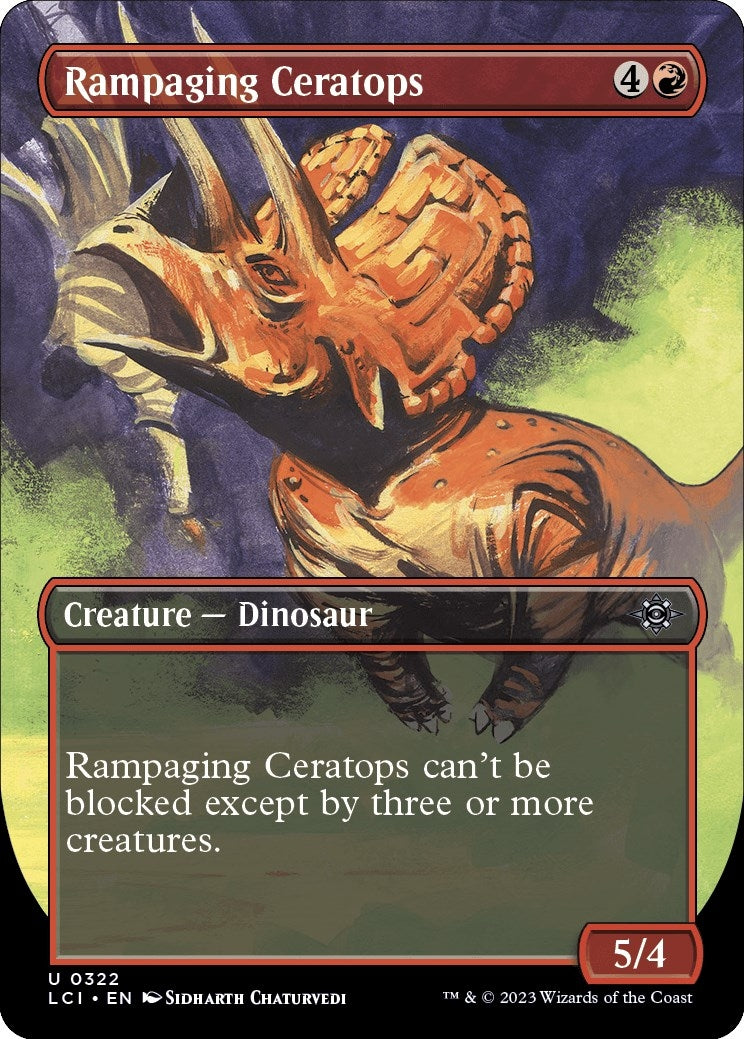 Image for Rampaging Ceratops (Borderless) (322) (The Lost Caverns of Ixalan) - Magic: The Gathering