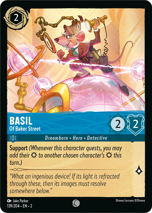 Image for Basil - Of Baker Street (139/204) (Rise of the Floodborn) - Disney Lorcana