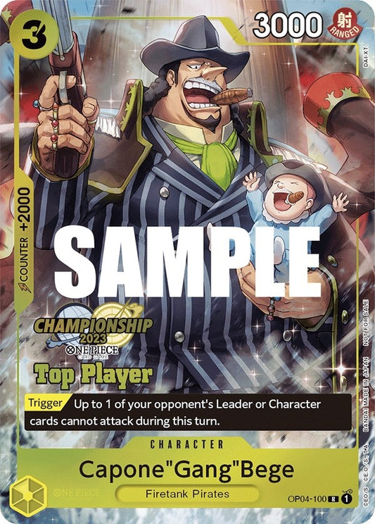 Image for Capone"Gang"Bege (CS 2023 Top Players Pack) (OP04-100) (One Piece Promotion Cards) - One Piece Card Game
