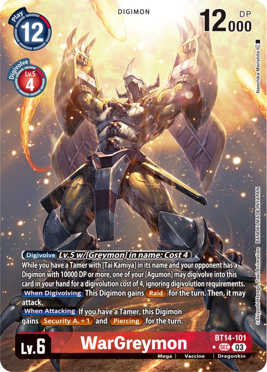 Image for WarGreymon (Alternate Art) (BT14-101 SEC) (Blast Ace) - Digimon Card Game