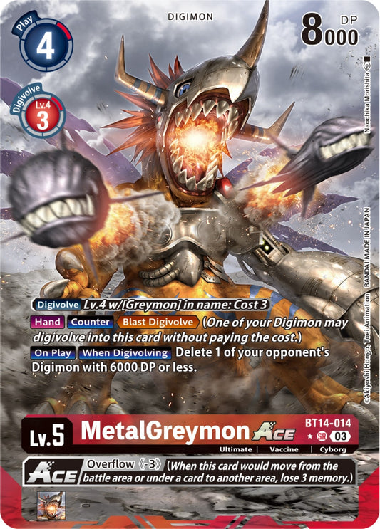 Image for MetalGreymon ACE (Alternate Art) (BT14-014 SR) (Blast Ace) - Digimon Card Game