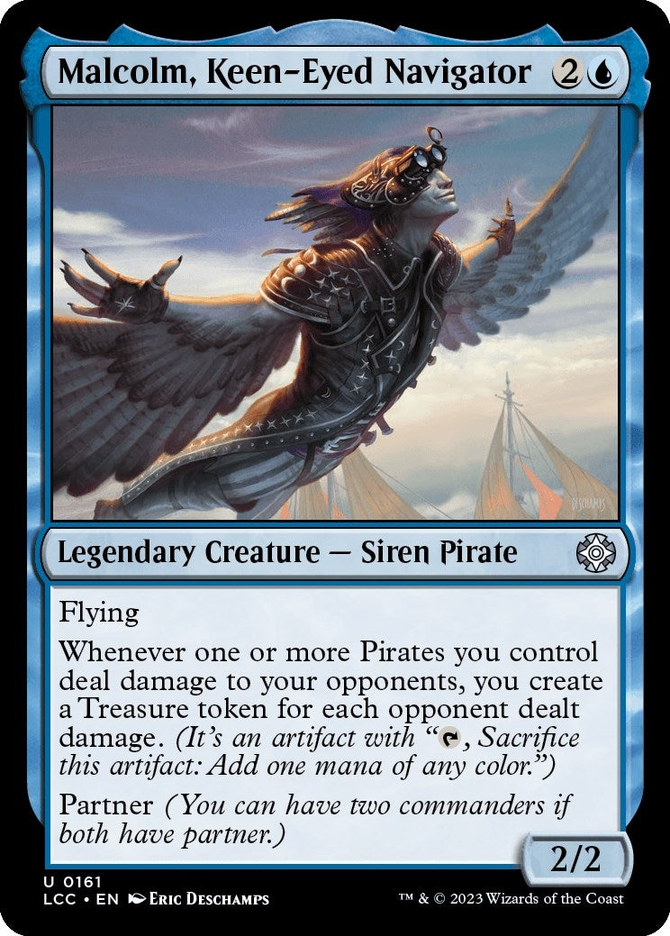 Image for Malcolm, Keen-Eyed Navigator (161) (Commander: The Lost Caverns of Ixalan) - Magic: The Gathering